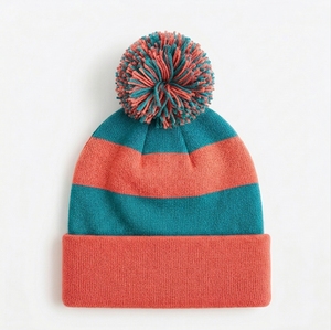 Bonnet unisexe à revers plié, service OEM à prix abordable, bonnet d'hiver décontracté, couleurs unies, logo personnalisé - Product Image 5
