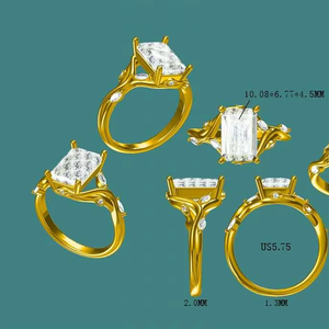 แหวนเพชรทรงเหลี่ยมมรกต 3 กะรัต ทอง 18k คุณภาพ E VVS2 เพชรเพาะเลี้ยงในห้องปฏิบัติการ Krishnavii KR 134 รับรองโดย IGI แหวนหมั้นและแต่งงานสุดหรู - Product Image 1