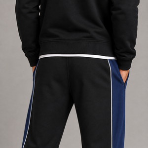 Men's Jogger Sweatpants Side Stripe Casual Winter Wear Sweat <b>Pants</b> Men Drawstring Waist Jogger Fleece Trouser Pajama - Product Image 4
