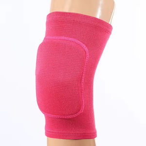 Genouillères rembourrées personnalisées noires et rouges pour le volleyball et le basketball, protection contre les chocs, compression élastique, protège-genoux - Product Image 3
