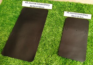 Couverture de carnet A5 en cuir de vache marron authentique, étui pour carnet de notes en cuir véritable tanné de qualité supérieure, accessoires de bureau professionnels - Product Image 6