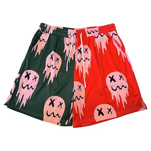 Shorts d'été décontractés personnalisés de haute qualité pour hommes, nouveau logo imprimé, maille polyester, impression par transfert thermique, respirant, écologique - Product Image 1