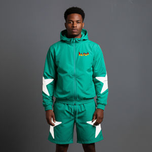 Ropa Deportiva al por Mayor para Hombre, Conjunto de Sudadera con Capucha y Pantalones Cortos 100% Algodón Estampado, Logotipo Personalizado, Chaqueta Cortavientos de Verano, Trajes Deportivos de 2 Piezas - Product Image 4