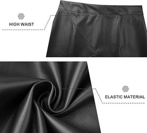 Minifalda de Cuero PU para Mujer, Elegante, para Fiesta, Cintura Alta, Logotipo Personalizado, Fabricante OEM ODM, Pedidos al por Mayor - Product Image 5