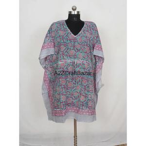 ชุดเดรสคาฟทันทรงเข้ารูป คอวี ลายดอกไม้สไตล์วินเทจ โรแมนติก สำหรับผู้หญิง ทำด้วยมือ ผ้าฝ้าย 100% แขนสั้น แต่งระบายพู่ห้อย เป็นมิตรต่อสิ่งแวดล้อม - Product Image 3