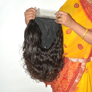 Perruque indienne 66 Closure en cheveux humains Remy de qualité supérieure, aspect naturel, sans colle, pré-épilée, double trame, toutes couleurs, cheveux humains - Product Image 6