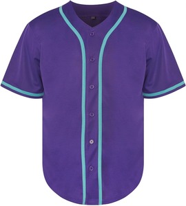 Camiseta de Béisbol Unisex de Manga Corta, Absorbente de Humedad, de Poliéster, con Botones al Frente, Diseño de Bloques de Color Sólido, para Todas las Temporadas - Product Image 2