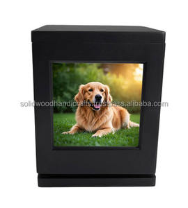 Handmade Funeral Wooden <b>Urn</b> for <b>Pet</b> Ashes Wood Cremation <b>Urns</b> for Cat and Dog Ashes - Product Image 1