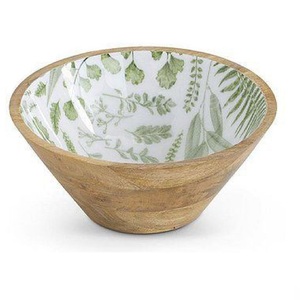 Bols en bois de manguier avec impression émaillée pour cuisine et table à manger, faits à la main, meilleure qualité, sur mesure pour restaurant - Product Image 1