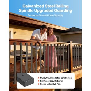 Paquete de 61 Balaustres de Acero Galvanizado de 32.28 Pulgadas, Balaustres para Barandillas, Balaustres Rectangulares Huecos para Terrazas, Perfiles de Acero para Escaleras - Product Image 2