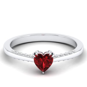 Bague de fiançailles et de mariage REYES, prix de gros, certifiée IGI, or jaune massif 14K 18K 22K, pierre précieuse rubis, bijoux fins pour femmes - Product Image 5