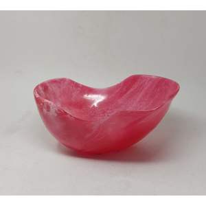 Ensaladera Decorativa de Resina Color Vainilla con Diseño Moderno en Espiral para Buffet y Catering - Product Image 1