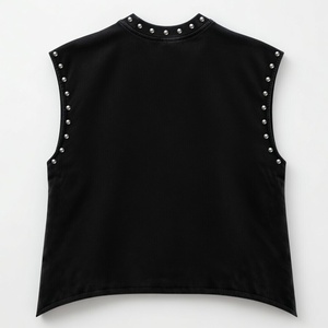 Camiseta sin mangas Glory Custom con estampado gráfico de diamantes de imitación DTG, 100% algodón jersey, estilo vintage moderno, camiseta de manga corta unisex. - Product Image 2