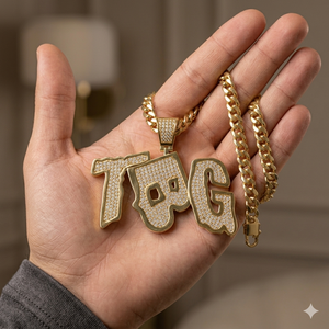 925 <b>Silver</b> Brilliant Cut Moissanite Diamond Gold Plated Custom Letter <b>Initial</b> Name Charms <b>Pendants</b> Hip Hop Style Unisex Necklace - Product Image 3