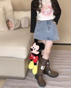 High Waist Denim Mini <b>Skirt</b> Women Digital Printed Cartoon Print Straight Casual Summer Washed Pockets Comfortable Fit In-Stock - Product Image 3