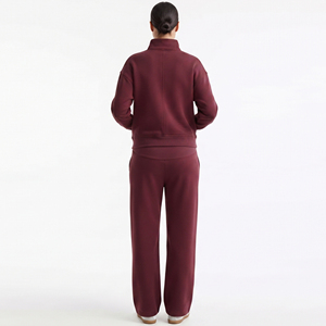 Conjunto Deportivo de Maternidad con Cierre Completo para Mujer, Pantalones Deportivos de Maternidad con Bolsillos Laterales, 100% Algodón, Traje Deportivo de Maternidad y Lactancia - Product Image 2