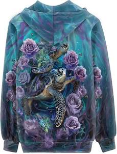 Sweat à capuche en polaire respirant pour femme ROMEO INDUSTRY, design sublimé décontracté automne/hiver, 95% polyester, 5% élasthanne, 260g - Product Image 4