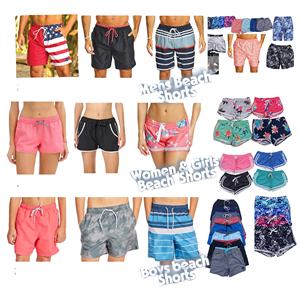 Short en maille pour Fitness Gym Swim-Joggers en toile respirante avec taille élastique pour l'entraînement à la plage ou au gymnase Impression numérique - Product Image 1