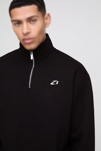 Survêtement personnalisé pour homme avec fermeture éclair quart de tour, en molleton épais, pantalon de survêtement à jambe large, ensemble deux pièces avec sweat à capuche, marque privée, fabricant en gros - Product Image 3