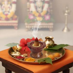 Wooden incense burner Hot Selling Brown Polished Incense Burner Acacia Wood Holder Handmade Natural Religious Use Home <b>decor</b> - Product Image 6