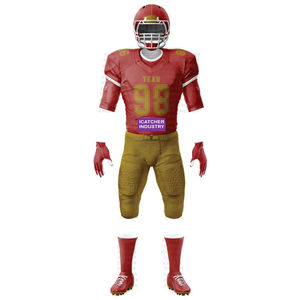 Custom Heat-Transfer Printed American Football Jersey with Tackle Twill Embroidery Short Sleeve <b>Padded</b> Pants - Product Image 4
