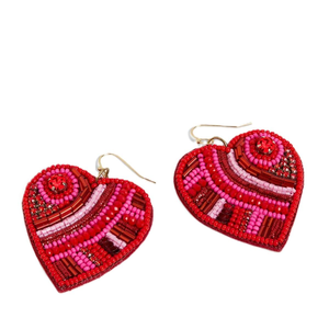 <b>Handmade</b> Beaded Embroidery Leaf <b>Earring</b> For Female With Fancy Cute Stylish Top Fashionable Trendy Look by MD HANDICRAFTS - Product Image 6