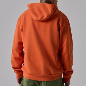 Sweat à capuche tendance personnalisé orange de qualité supérieure, en molleton brossé 420 GSM, fabrication OEM ODM, usine de vêtements, approvisionnement en gros - Product Image 2