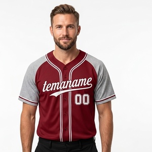 Camiseta de Béisbol Personalizada con el Color del Equipo, de Secado Rápido, Antiolor, Transpirable, de Poliéster, para Partidos, Competiciones y Días de Juego - Product Image 2