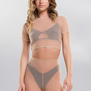 Top moderno de cuello alto para mujer, ideal para pole dance, de cintura alta, ligero, transpirable y elástico, para verano. - Product Image 4