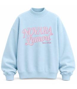 เสื้อสเวตเชิ้ตโอเวอร์ไซส์ลายดอกไม้ คอเต่า สำหรับผู้หญิง ยี่ห้อโนวาลา ลูโมริ  ตกแต่งด้วยโลโก้แบบแอพพลิเค  ผ้าฝ้ายลำลอง  ขายส่ง - Product Image 5