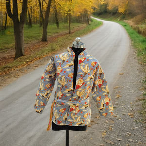 Chaqueta Acolchada de Algodón con Estampado Floral para Mujer, Estilo Bohemio, Talla Única, Kimono Abierto por Delante, Chaqueta Larga a Rayas, Abrigo de Invierno - Product Image 2