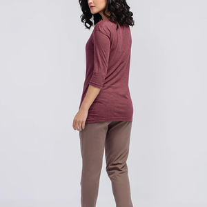 Camiseta de Manga Larga para Mujer, Cuello Redondo, Algodón Suave, Informal, Ligera, Transpirable, Básica para Uso Diario, Corte Cómodo y Relajado - Product Image 2