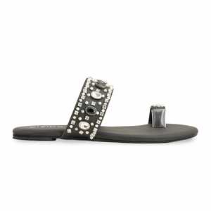 Sandales à talon noires pour femmes Fancy EC0220 Chappal - Product Image 4