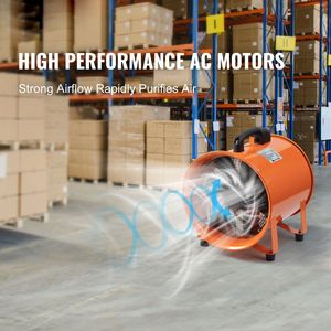 Ventilatore Cilindrico Portatile da 1350W, Potente, da 16 Pollici, con Tubo Flessibile da 10 Metri, 5175 CFM, Soffiatore Industriale per Ventilazione Officina - Product Image 2