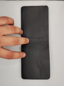 Portefeuille fin pour homme de haute qualité avec protection RFID, en cuir véritable, pliage court, doublure en polyester, vente en gros OEM - Product Image 3