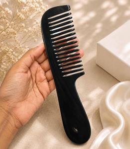 Peigne en corne naturelle plié fait main de haute qualité, en corne de buffle véritable, vente en gros - Product Image 4