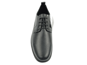 Zapatos Oxford de Cuero Negro para Hombre, con Punta Redonda, Sin Cordones, Suela de Goma Acolchada, para Oficina, Carrera Profesional y Vestir - Product Image 3