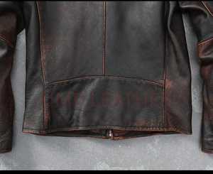 Veste en cuir marron pour homme de haute qualité pour usage décontracté - Product Image 3