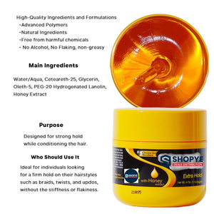 Gel Acondicionador Herbal de 8oz para Peinado, Fijación Fuerte para Trenzas, Brillo y Sin Residuos, Suministro Directo de Fábrica OEM - Product Image 3