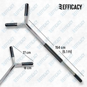 Palo de Adiestramiento para Perros de Acero Inoxidable de 3 pies con Empuñadura y Fundas de PVC - Product Image 2