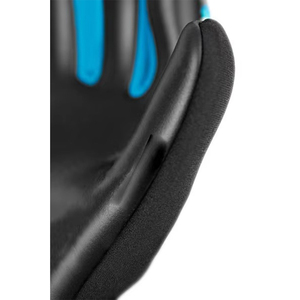 Custom Design Black and Blue Neoprene Soccer Goalkeeper <b>Gloves</b> with 4mm German Latex Medius Cut Germaan Latex Emboss - Product Image 5