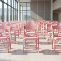 Chaise pliante en résine pour enfants avec verrou de sécurité, chaises empilables