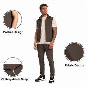 Traje de Verano de 3 Piezas para Hombre al por Mayor: Chaleco Reversible, Camiseta de Algodón Mercerizado Transpirable y Pantalón Elástico de Pierna Recta - Product Image 1