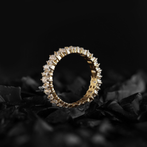 Anillo de Eternidad de Oro de 14K con Diamantes Cultivados en Laboratorio, Certificado EGL, Anillo de Boda Alternado, Joyería Personalizada al por Mayor - Product Image 5