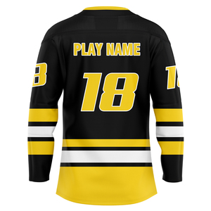 Uniforme de Hockey sobre Hielo Sublimado Personalizado OEM, Fabricante Mayorista, Ropa Deportiva Transpirable de Manga Larga con Malla Cosida - Product Image 2