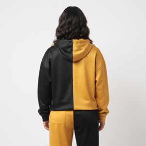 Casual Women's Oversized <b>Polyester</b> <b>Hoodie</b> Heart Graphic Color Block Long Sleeve Kangaroo Pocket Sweatshirt Custom - Product Image 2