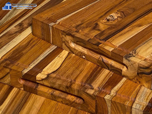 Planche à découper en teck durable, écologique, à grain croisé, fournisseur d'ustensiles de cuisine en bois - Product Image 5