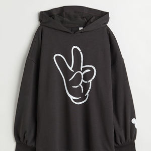 Sweat-shirt à capuche court décontracté uni pour femme King, anti-boulochage, hiver, poches brodées, manches longues, en polaire tricotée 240g - Product Image 6