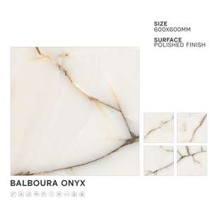 Carrelages de sol en céramique porcelaine de qualité exportée Prix compétitif 600x600 60x60 24x24 9mm Epaisseur Finition haute brillance - Product Image 5