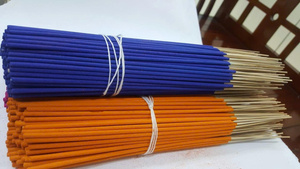ธูปหอมสีส้มขนาด 10.5 นิ้ว ไม่มีกลิ่น ขายส่งจำนวนมาก เป็นมิตรกับสิ่งแวดล้อม กลิ่นหอมยาวนาน เหมาะสำหรับโยคะและปรับอากาศ - Product Image 5